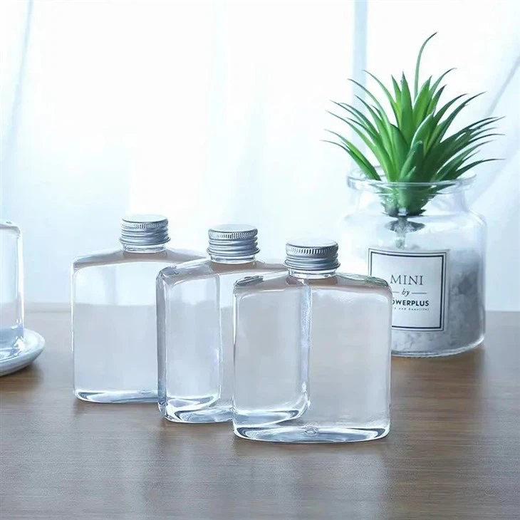 flat juice containers with lid